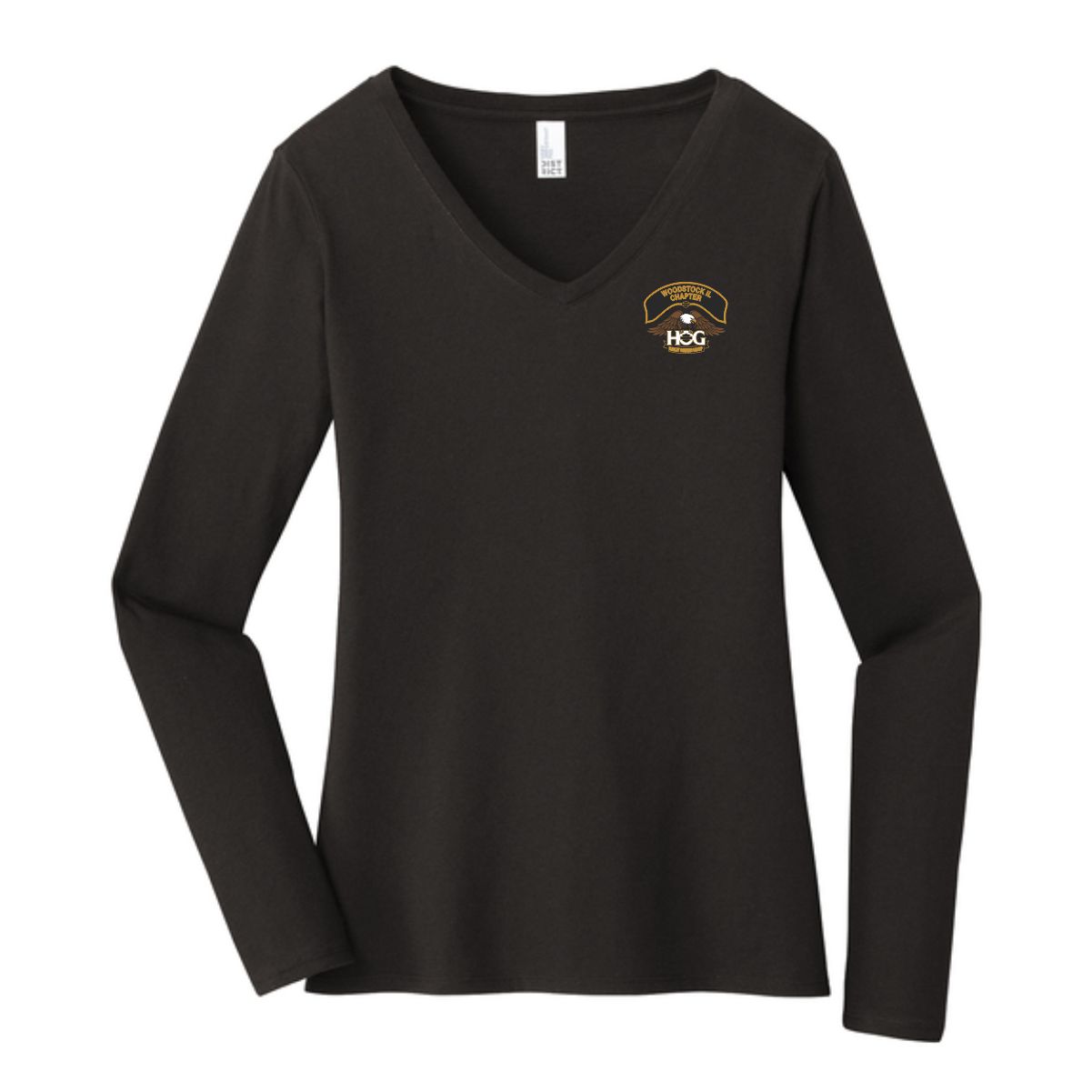 Woodstock HOG Ladies District Long Sleeve V-Neck - Image 2