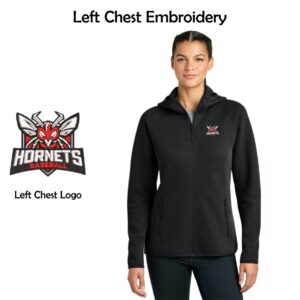 Hornets Baseball Ladies Full-Zip Hoodie