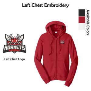 Hornets Baseball Adult Full-Zip Hooded Sweatshirt