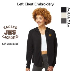 Jacobs HS Lacrosse Ladies Full-Zip Hooded Sweatshirt