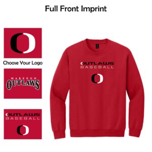 Marengo Outlaws Travel Baseball Adult & Youth Crewneck Sweatshirt