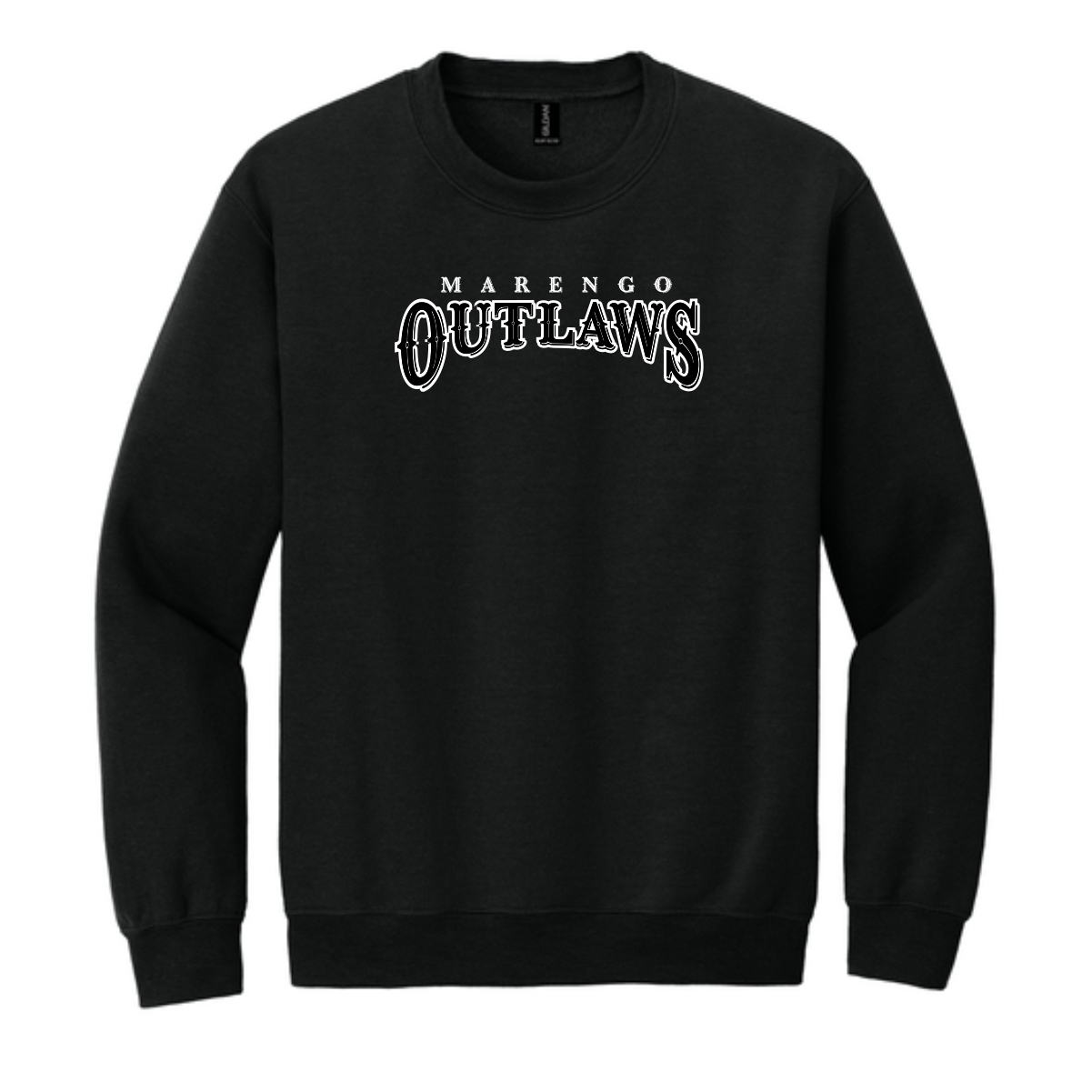 Marengo Outlaws Travel Baseball Adult & Youth Crewneck Sweatshirt - Image 3