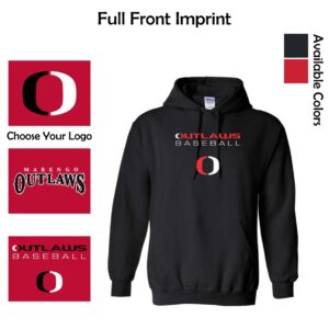 Marengo Outlaws Travel Baseball Adult & Youth Hooded Sweatshirt