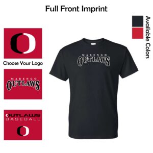 Marengo Outlaws Travel Baseball Adult & Youth T-Shirt