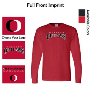 Marengo Outlaws Travel Baseball Adult & Youth Long Sleeve Tee