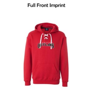 Marengo Outlaws Travel Baseball Adult Sport Lace Hooded Sweatshirt