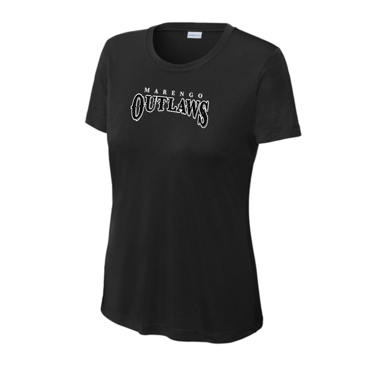 Marengo Outlaws Travel Baseball Ladies Performance Tee - Image 3