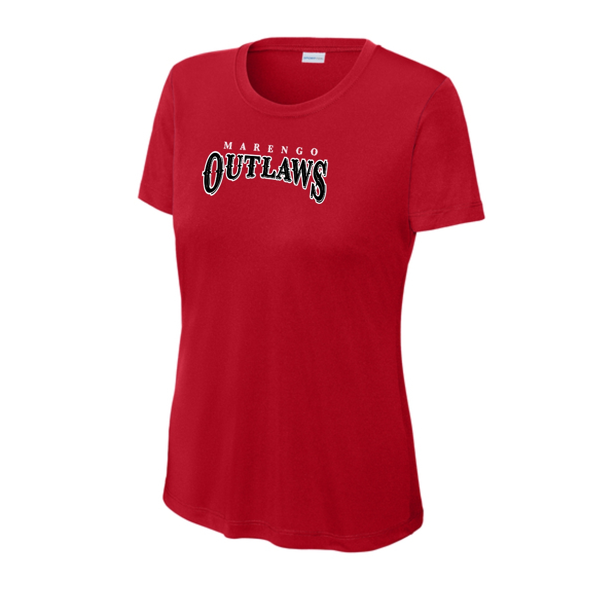 Marengo Outlaws Travel Baseball Ladies Performance Tee - Image 3