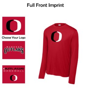 Marengo Outlaws Travel Baseball Adult & Youth Performance Long Sleeve Tee