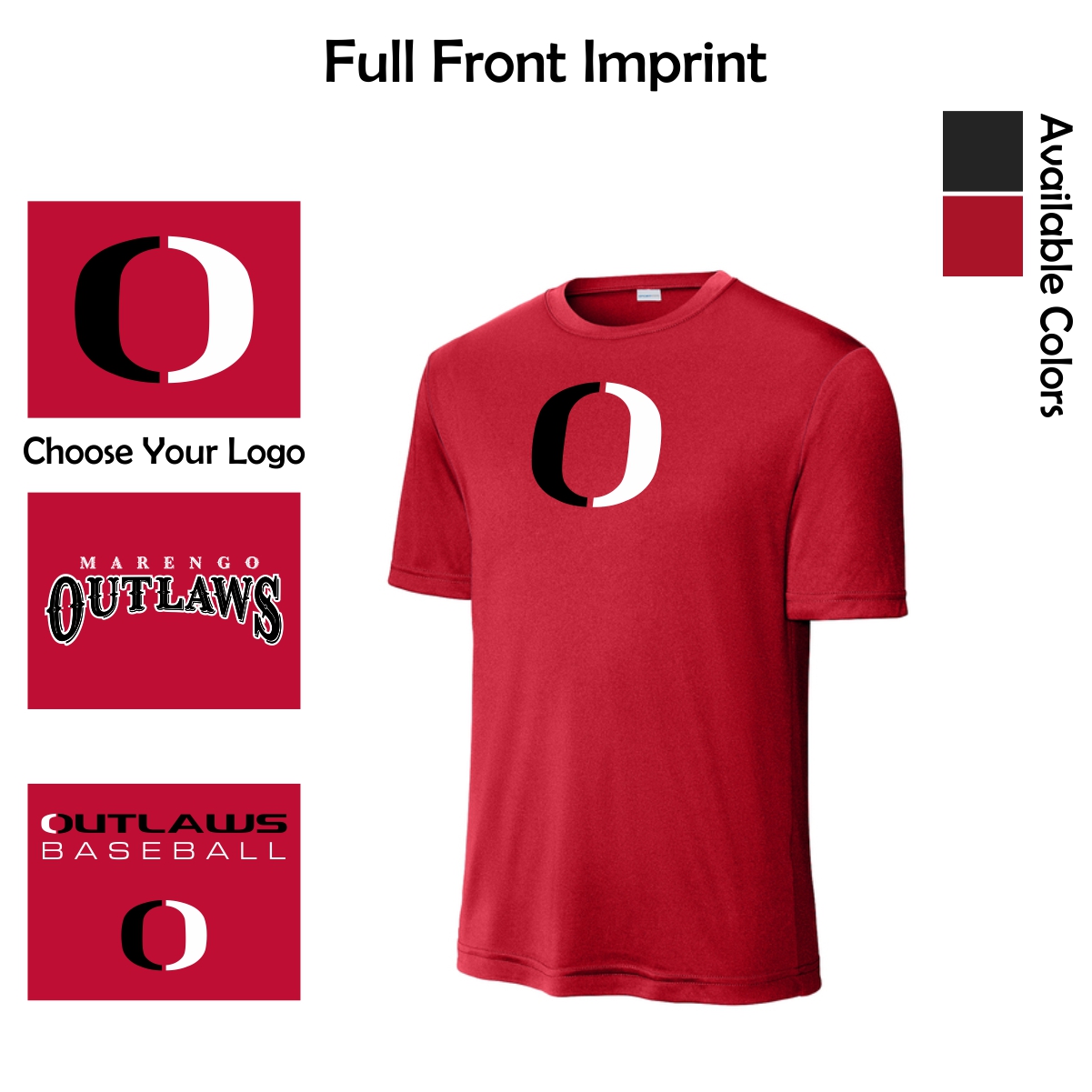 Marengo Outlaws Travel Baseball Adult & Youth Performance Tee