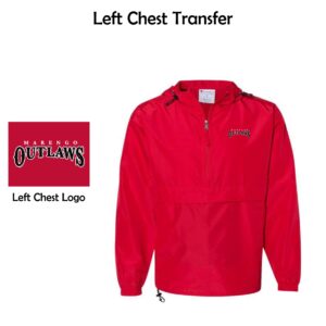 Marengo Outlaws Travel Baseball Adult Packable Anorak Jacket