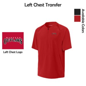 Marengo Outlaws Travel Baseball Adult & Youth 1/2-Zip Short Sleeve Jacket