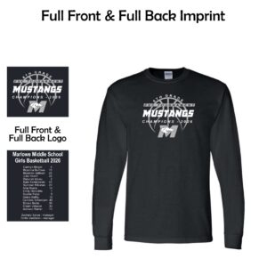 Marlowe Girls Basketball 01 Champions Adult & Youth Long Sleeve T-Shirt