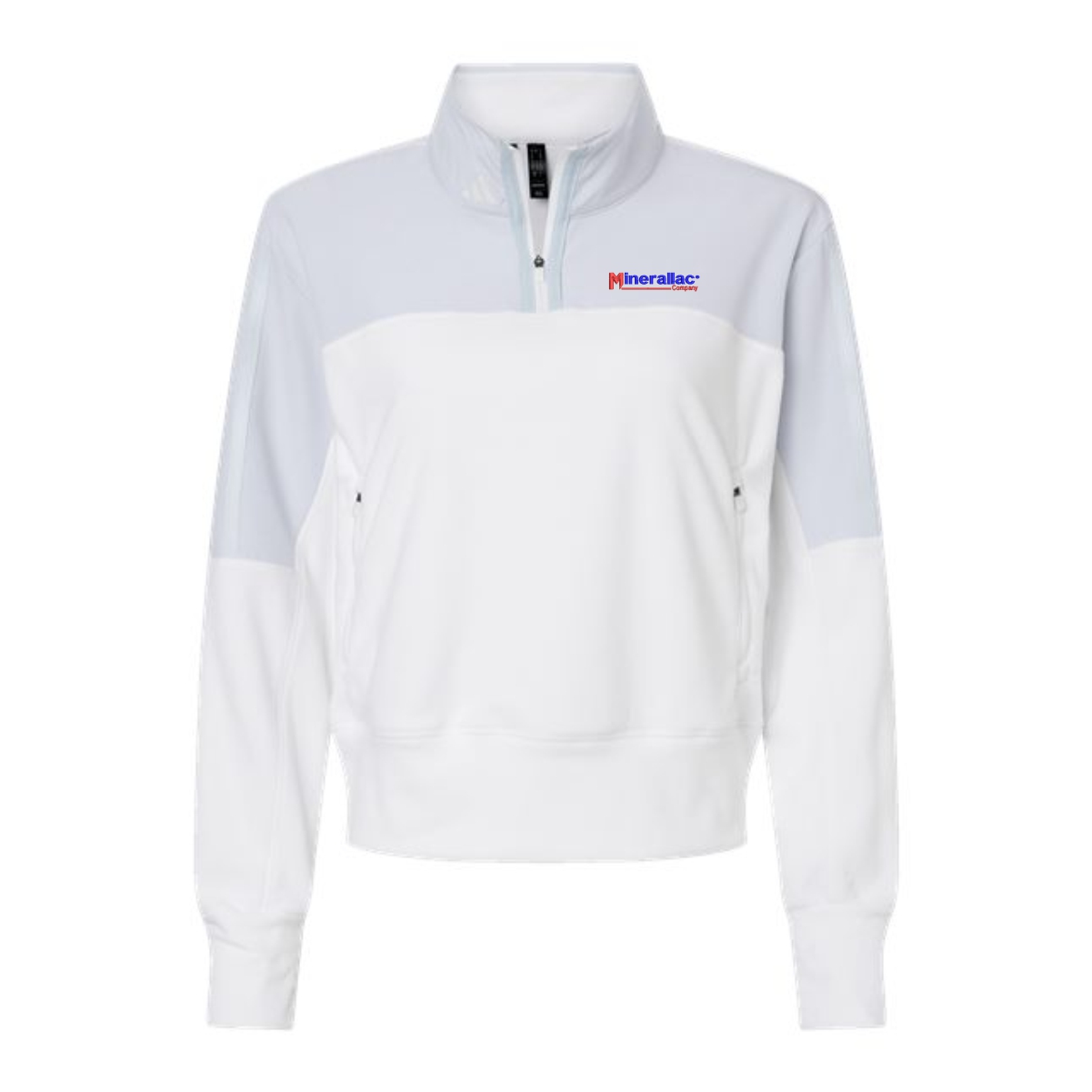 Minerallac Ladies Adidas Fleece Quarter-Zip Pullover - Image 2