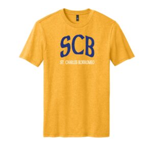 St. Charles Borromeo 02 Spiritwear Adult District Perfect Blend Tee with Glitter Vinyl