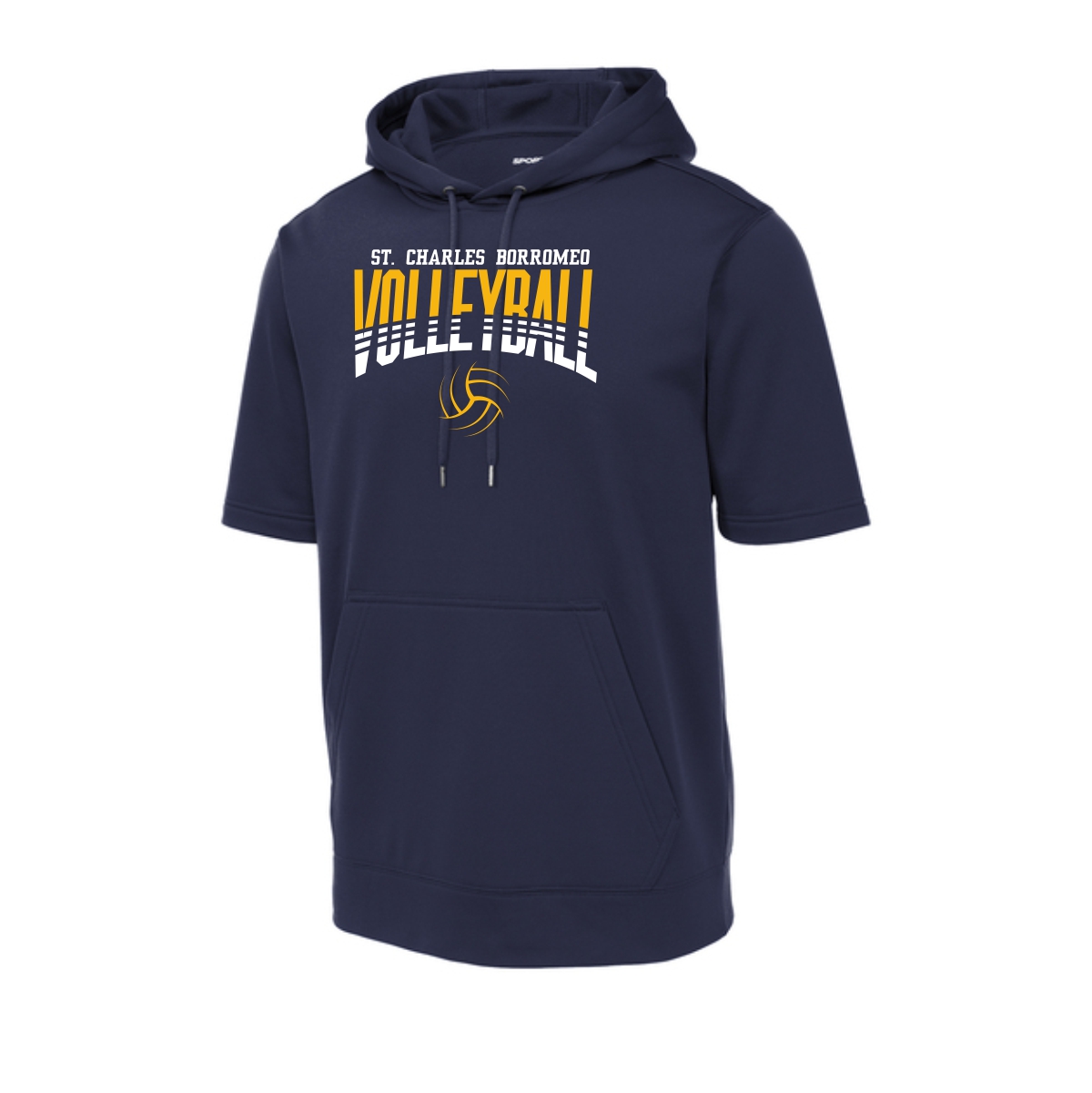 St. Charles Borromeo Volleyball Adult & Youth Short Sleeve Hooded Pullover
