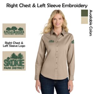 Emily Oaks Nature Center Ladies Long Sleeve Easy Care Shirt