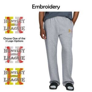 Huntley Little League Adult District Fleece Open-Bottom Sweatpants