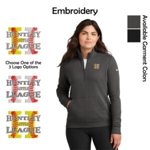 Huntley Little League Ladies Nike Fleece 1/2-Zip