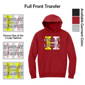 Huntley Little League Adult District Heavyweight Fleece Hoodie (Oversized fit)