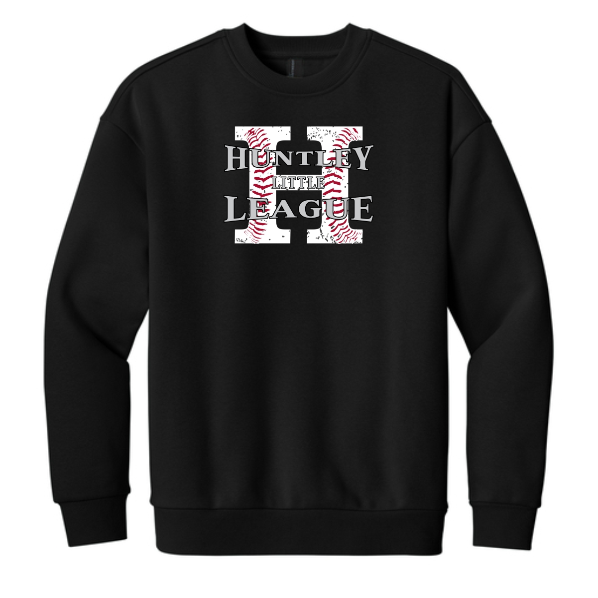 Huntley Little League Adult District Heavyweight Fleece Crew (Oversized fit) - Image 2