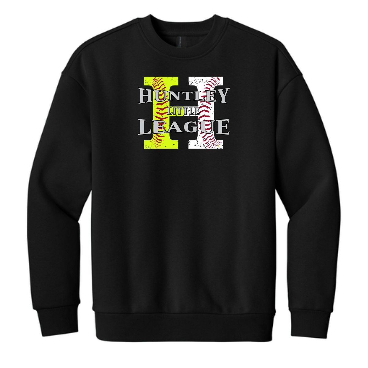 Huntley Little League Adult District Heavyweight Fleece Crew (Oversized fit) - Image 4