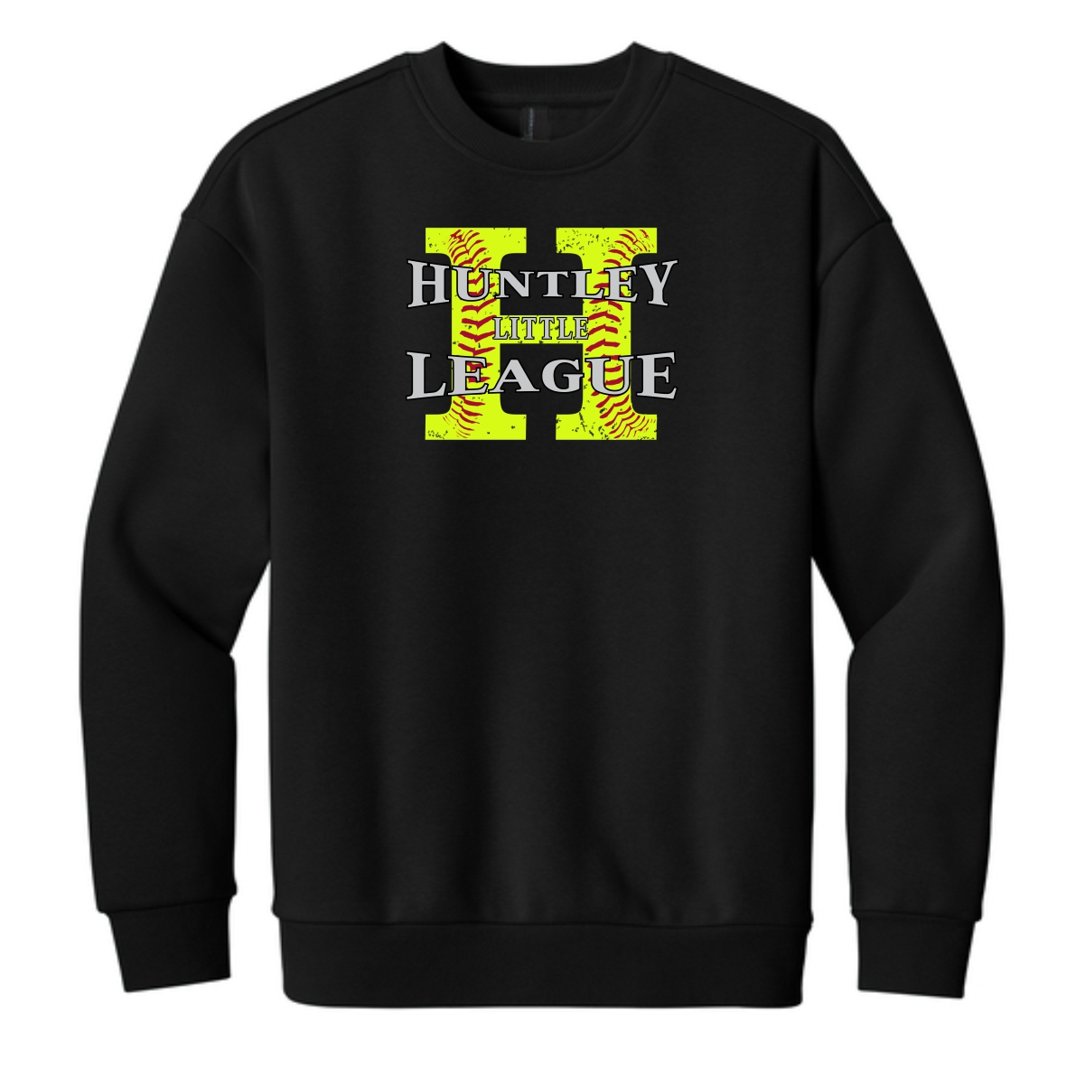 Huntley Little League Adult District Heavyweight Fleece Crew (Oversized fit) - Image 3