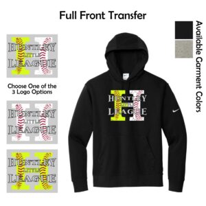 Huntley Little League Adult Nike Club Fleece Pullover Hoodie