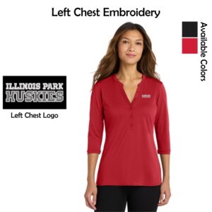 Illinois Park Ladies Port Authority UV Choice Pique Henley