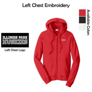Illinois Park Adult Fleece Full-Zip Hooded Sweatshirt