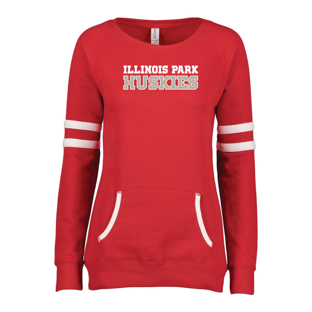 Illinois Park Ladies Enza Varsity Fleece Crew Neck Pullover - Image 3
