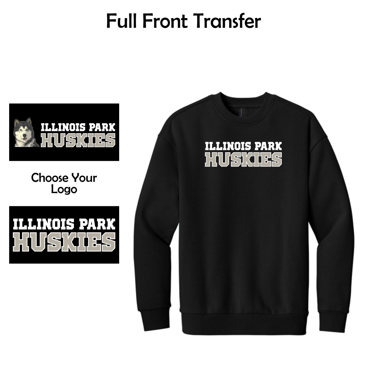 Illinois Park Adult District Heavyweight Fleece Crew (Oversized fit)
