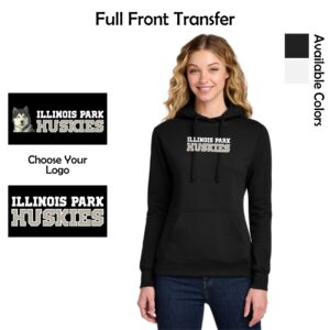Illinois Park Ladies Fleece Pullover Hooded Sweatshirt