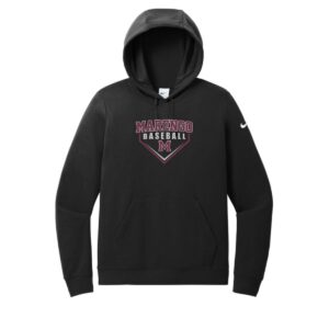 Marengo Baseball Ladies Fleece Sleeve Swoosh Pullover Hoodie