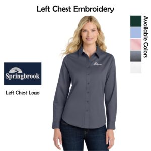 Springbrook Community Church Ladies Long Sleeve Easy Care Shirt