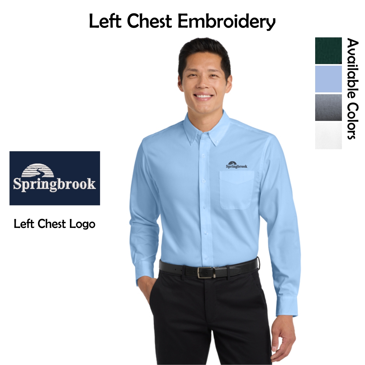 Springbrook Community Church Adult Long Sleeve Easy Care Shirt