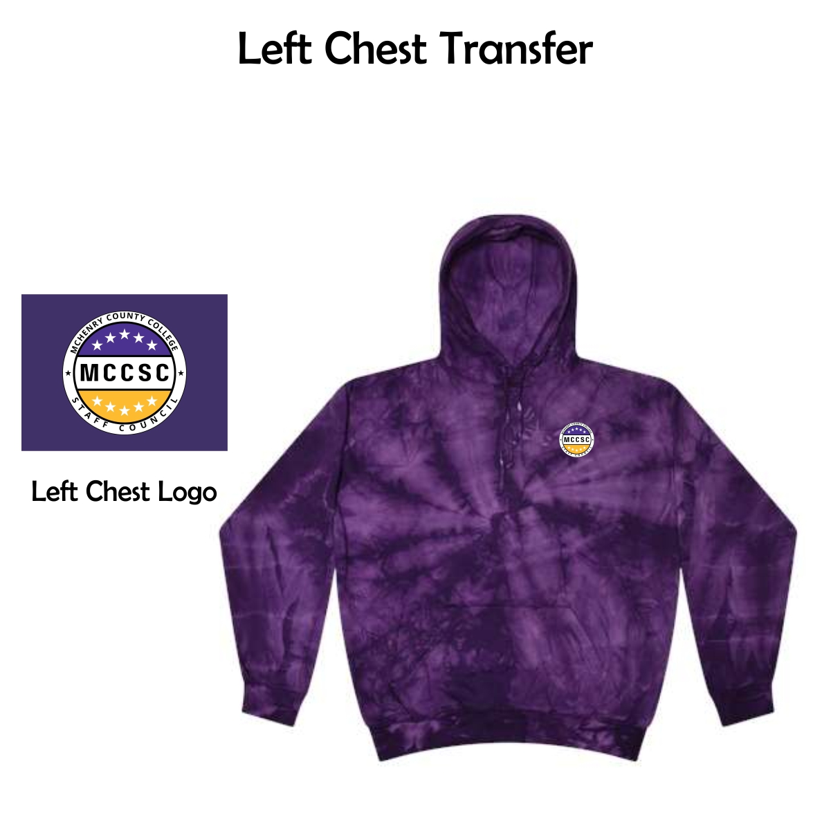 MCC Staff Council Colortone Tie-Dyed Hooded Sweatshirt