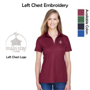 Main Stay Therapeutic Farm Ladies Performance Plaited Polo