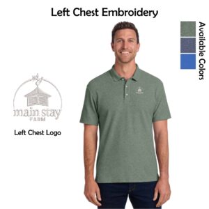 Main Stay Therapeutic Farm Adult Cotton Blend Pique Polo