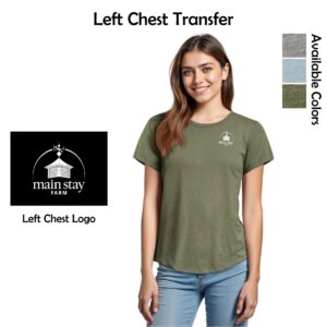 Main Stay Therapeutic Farm Ladies Allmade Relaxed Tri-Blend Scoop Neck Tee