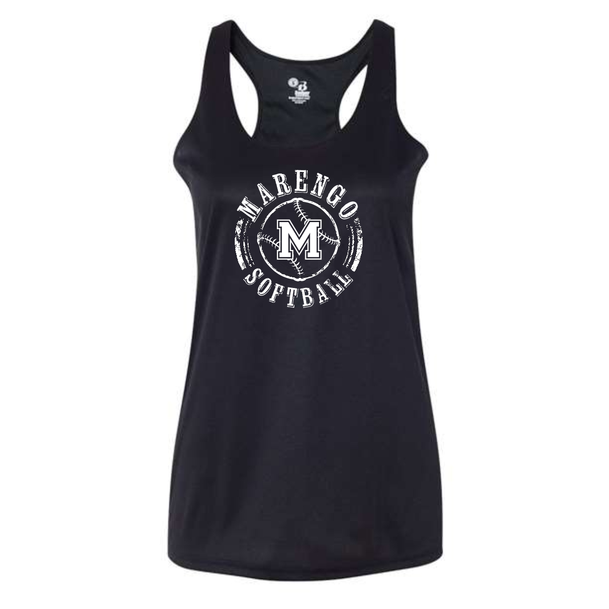 Marengo Softball Ladies Badger Racerback Tank Top - Image 2