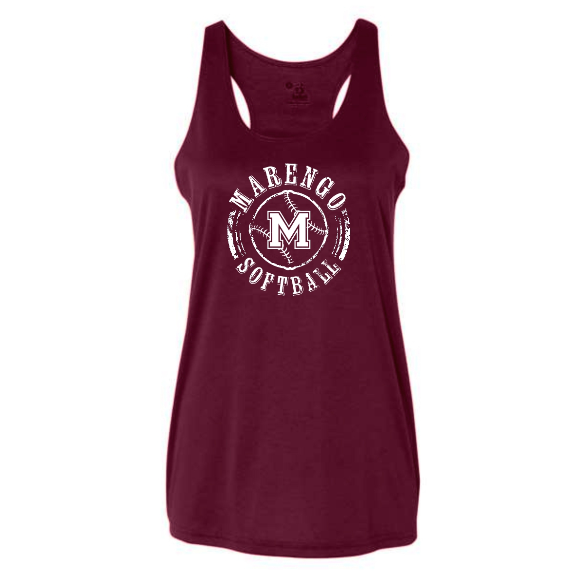 Marengo Softball Ladies Badger Racerback Tank Top - Image 4