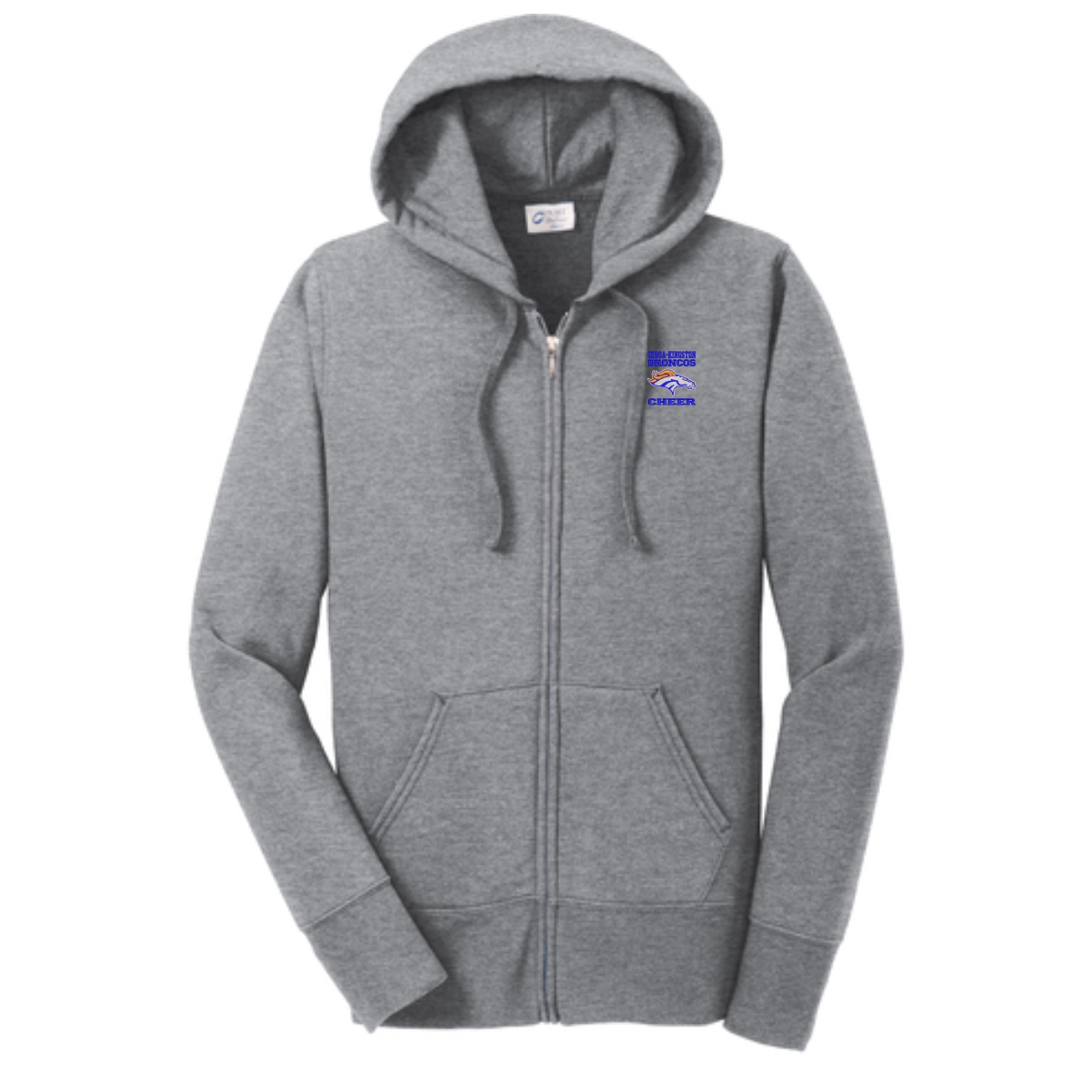 Genoa-Kingston Broncos Ladies Full-Zip Hooded Sweatshirt - Image 2