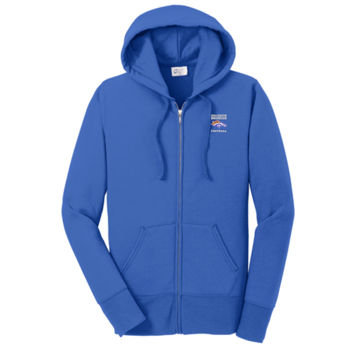 Genoa-Kingston Broncos Ladies Full-Zip Hooded Sweatshirt - Image 3