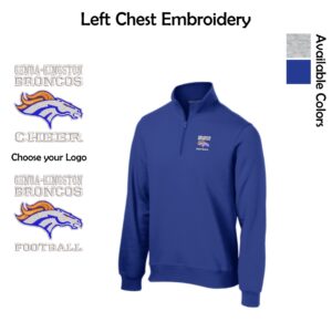 Genoa-Kingston Broncos Adult 1/4-Zip Sweatshirt