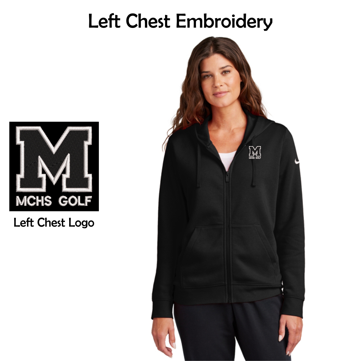 MCHS Golf Ladies Nike Full-Zip Hoodie