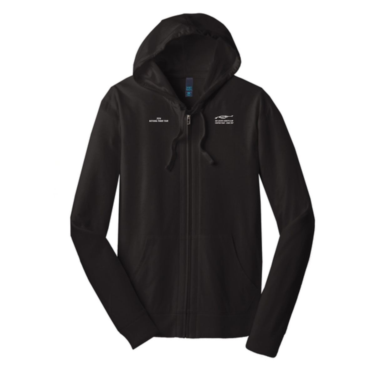 San Jacinto Corvette Club 2026 Parks Tour District Jersey Full-Zip Hoodie - Image 2