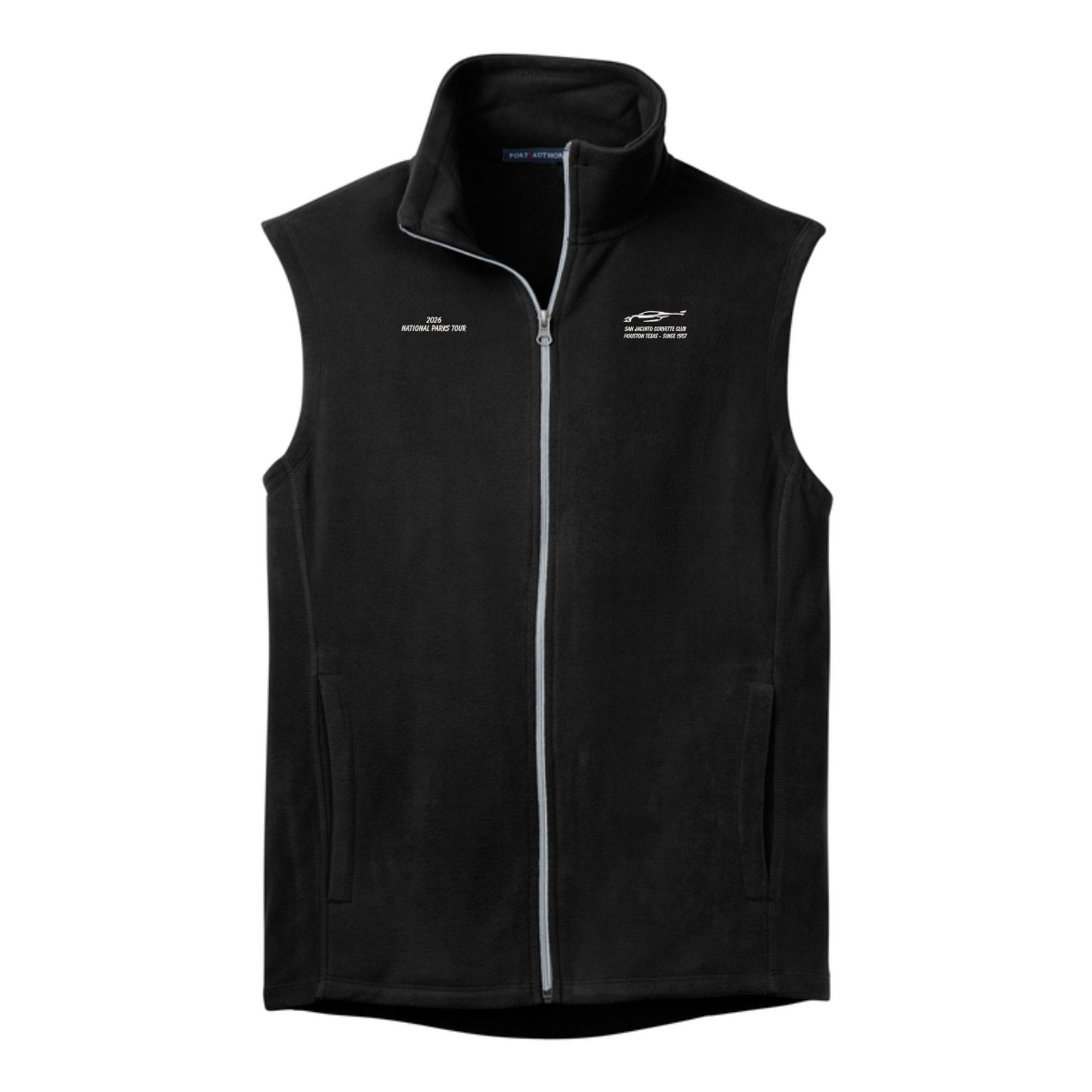 San Jacinto Corvette Club 2026 Parks Tour Port Authority Microfleece Vest - Image 2