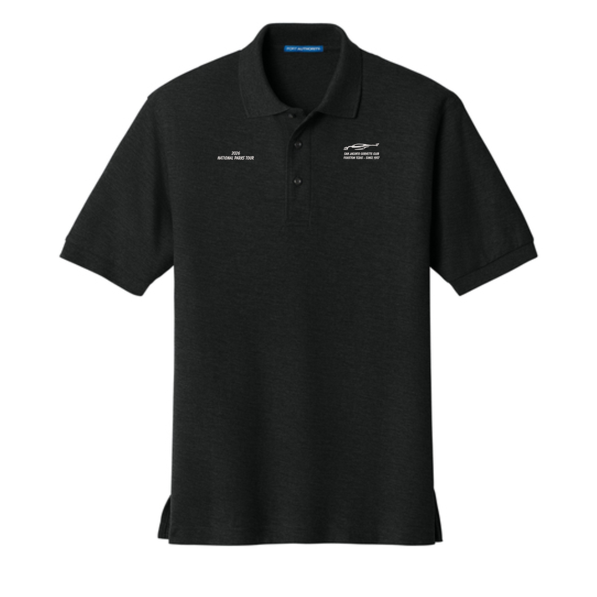 San Jacinto Corvette Club 2026 Parks Tour Port Authority Silk Touch Polo - Image 2
