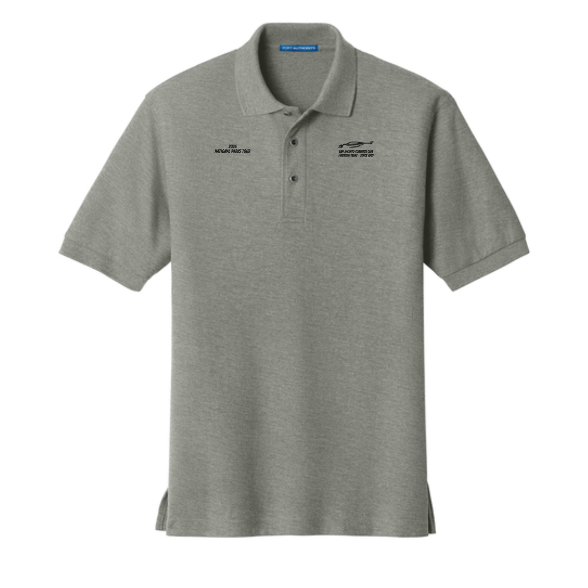 San Jacinto Corvette Club 2026 Parks Tour Port Authority Silk Touch Polo - Image 3